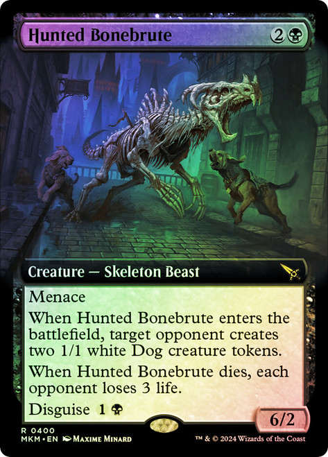 Hunted Bonebrute (Extended Art)\nMurders at Karlov Manor - Variants\nSingle\nMagic The Gathering