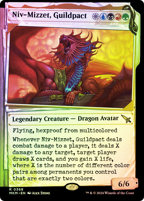 Niv-Mizzet, Guildpact (#368) (Showcase)\nMurders at Karlov Manor - Variants\nSingle\nMagic The Gathering