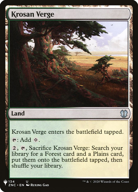Krosan Verge (Zendikar Rising Commander)\nPlaneswalker Symbol Reprints\nSingle\nMagic The Gathering