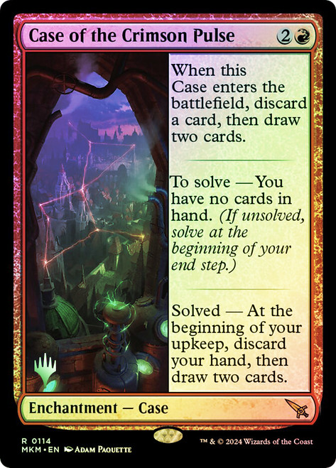 Case of the Crimson Pulse (Promo Pack) (Murders at Karlov Manor)\nPromo: Planeswalker Stamped\nSingle\nMagic The Gathering