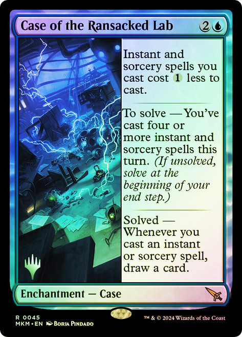Case of the Ransacked Lab (Promo Pack) (Murders at Karlov Manor)\nPromo: Planeswalker Stamped\nSingle\nMagic The Gathering