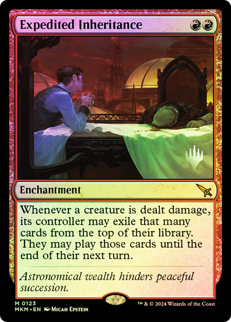 Expedited Inheritance (Promo Pack) (Murders at Karlov Manor)\nPromo: Planeswalker Stamped\nSingle\nMagic The Gathering