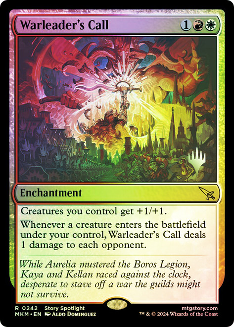 Warleader's Call (Promo Pack) (Murders at Karlov Manor)\nPromo: Planeswalker Stamped\nSingle\nMagic The Gathering