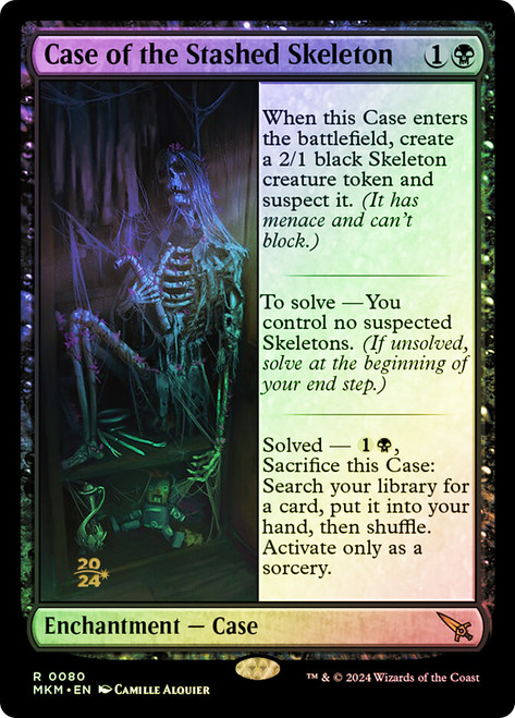 Case of the Stashed Skeleton (Prerelease) (Murders at Karlov Manor)\nPromo: Date Stamped\nSingle\nMagic The Gathering