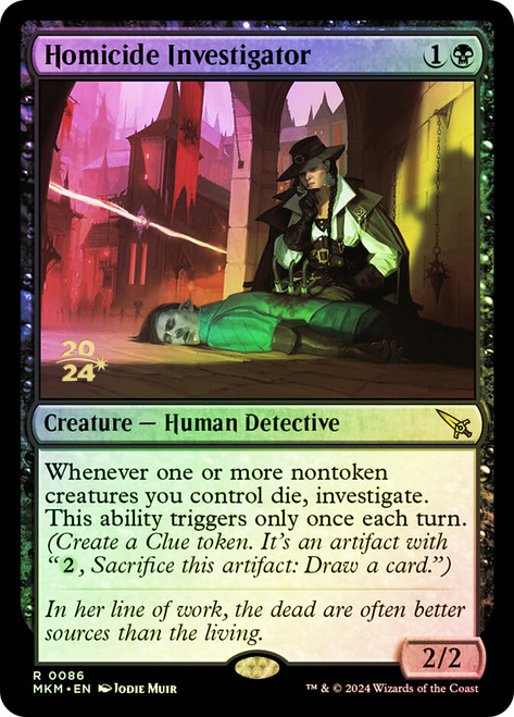 Homicide Investigator (Prerelease) (Murders at Karlov Manor)\nPromo: Date Stamped\nSingle\nMagic The Gathering