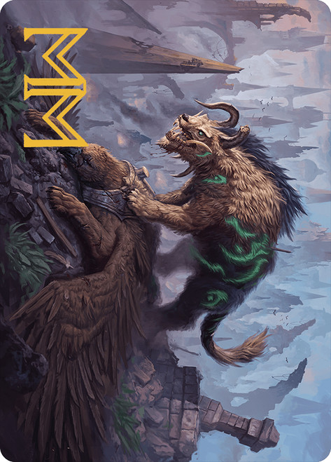 {Axebane Ferox Art Card} (Signed)\nArt Series: Murders at Karlov Manor - Variants\nSingle\nMagic The Gathering