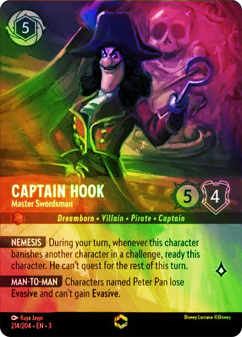 Captain Hook - Master Swordsman (Enchanted)
Into the Inklands
Single
Lorcana