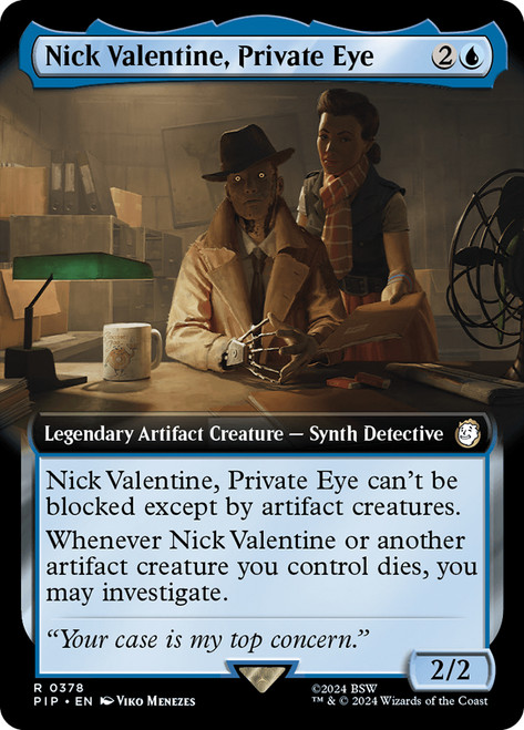 Nick Valentine, Private Eye (Extended Art)\nFallout Commander - Variants\nSingle\nMagic The Gathering