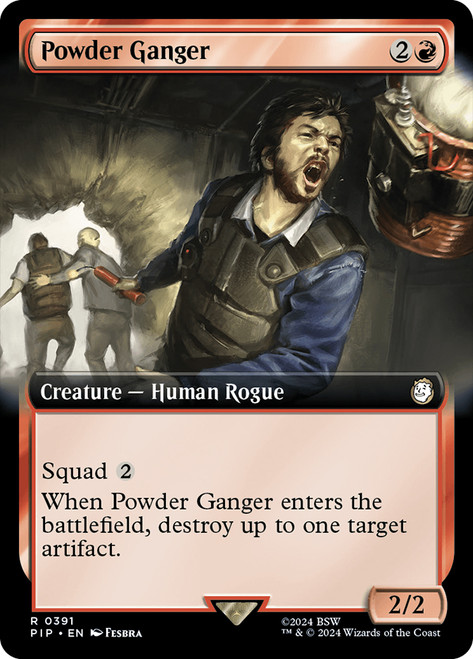 Powder Ganger (Extended Art)\nFallout Commander - Variants\nSingle\nMagic The Gathering