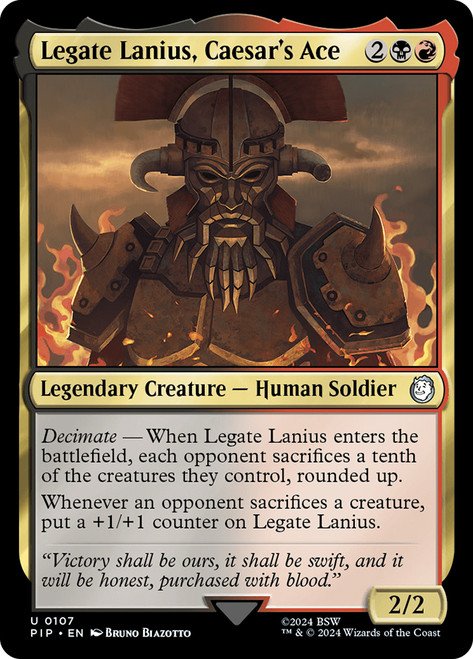 Legate Lanius, Caesar's Ace\nFallout Commander\nSingle\nMagic The Gathering