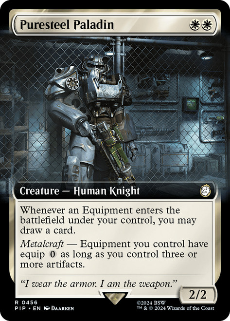 Puresteel Paladin (Extended Art)\nFallout Commander - Variants\nSingle\nMagic The Gathering
