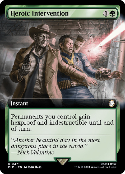 Heroic Intervention (Extended Art)\nFallout Commander - Variants\nSingle\nMagic The Gathering