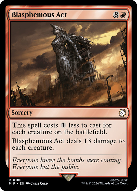 Blasphemous Act\nFallout Commander\nSingle\nMagic The Gathering