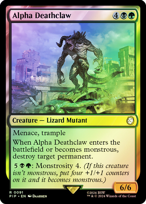 Alpha Deathclaw\nFallout Commander\nSingle\nMagic The Gathering