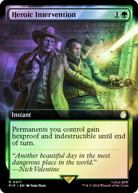 Heroic Intervention (Extended Art)\nFallout Commander - Variants\nSingle\nMagic The Gathering