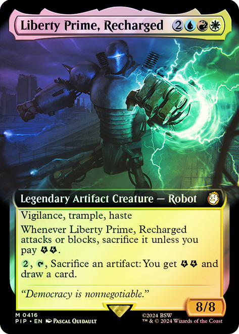 Liberty Prime, Recharged (Extended Art)\nFallout Commander - Variants\nSingle\nMagic The Gathering