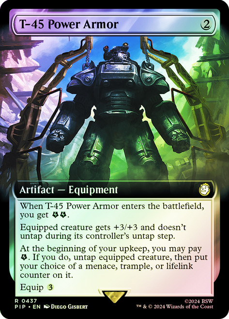 T-45 Power Armor (Extended Art)\nFallout Commander - Variants\nSingle\nMagic The Gathering