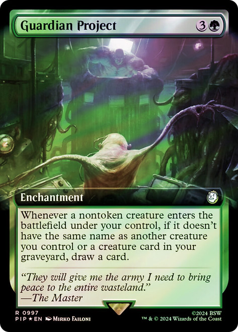 Guardian Project (Extended Art) (Surge Foil)\nFallout Commander - Alternate Foil Variants\nSingle\nMagic The Gathering
