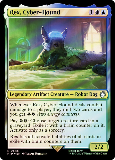 Rex, Cyber-Hound (Surge Foil)\nFallout Commander - Alternate Foil\nSingle\nMagic The Gathering