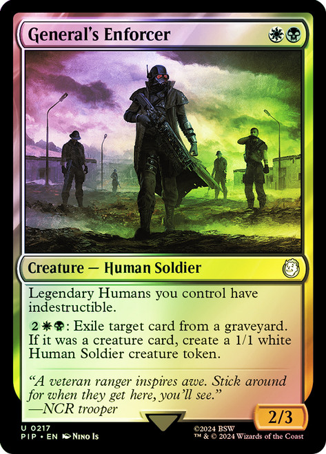 General's Enforcer\nFallout Commander\nSingle\nMagic The Gathering