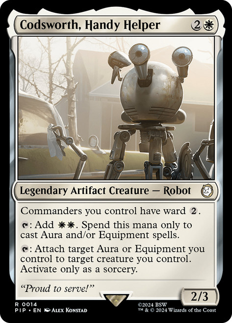 Codsworth, Handy Helper\nFallout Commander\nSingle\nMagic The Gathering