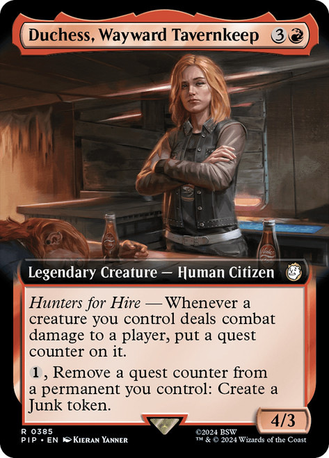 Duchess, Wayward Tavernkeep (Extended Art)\nFallout Commander - Variants\nSingle\nMagic The Gathering