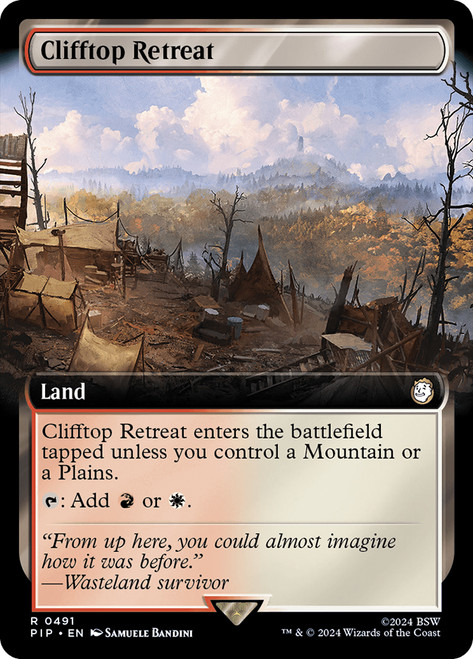 Clifftop Retreat (Extended Art)\nFallout Commander - Variants\nSingle\nMagic The Gathering