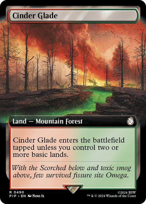 Cinder Glade (Extended Art)\nFallout Commander - Variants\nSingle\nMagic The Gathering
