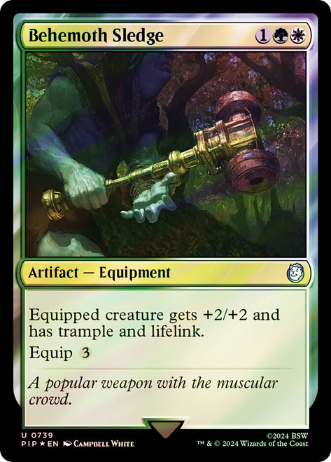 Behemoth Sledge (Surge Foil)\nFallout Commander - Alternate Foil\nSingle\nMagic The Gathering