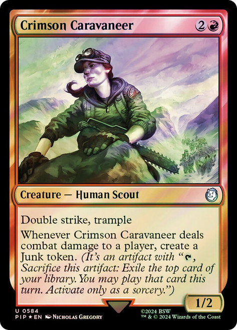 Crimson Caravaneer (Surge Foil)\nFallout Commander - Alternate Foil\nSingle\nMagic The Gathering