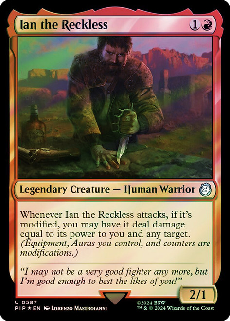 Ian the Reckless (Surge Foil)\nFallout Commander - Alternate Foil\nSingle\nMagic The Gathering