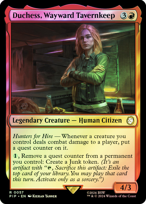 Duchess, Wayward Tavernkeep\nFallout Commander\nSingle\nMagic The Gathering