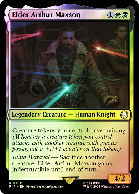 Elder Arthur Maxson\nFallout Commander\nSingle\nMagic The Gathering