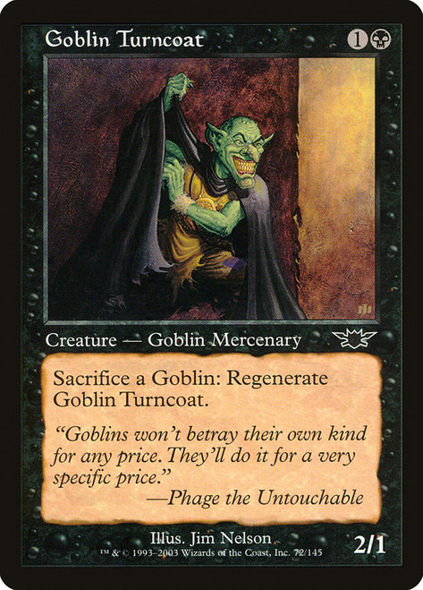 Goblin Turncoat\nLegions\nSingle\nMagic The Gathering