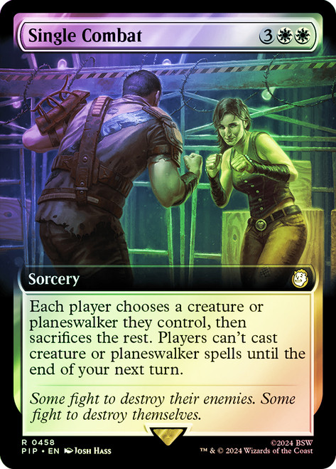 Single Combat (Extended Art)\nFallout Commander - Variants\nSingle\nMagic The Gathering