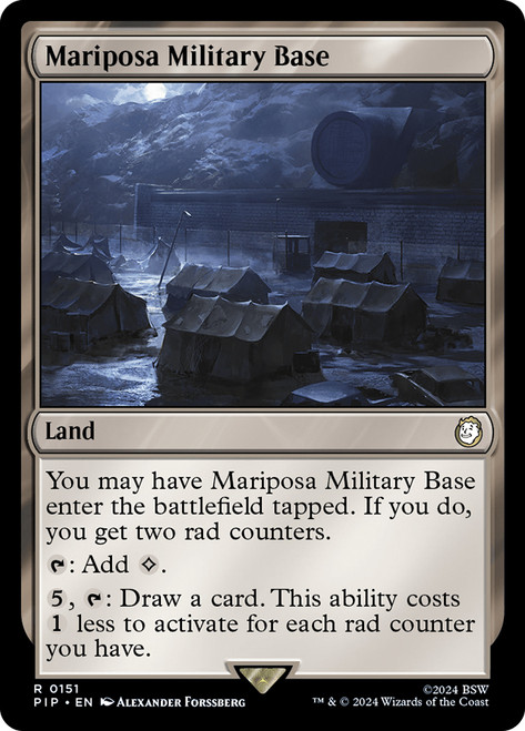 Mariposa Military Base\nFallout Commander\nSingle\nMagic The Gathering