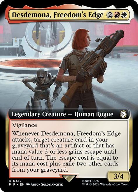 Desdemona, Freedom's Edge (Extended Art)\nFallout Commander - Variants\nSingle\nMagic The Gathering
