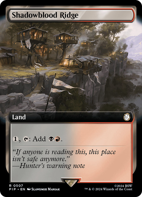 Shadowblood Ridge (Extended Art)\nFallout Commander - Variants\nSingle\nMagic The Gathering