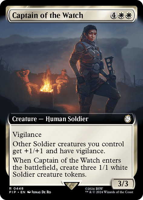 Captain of the Watch (Extended Art)\nFallout Commander - Variants\nSingle\nMagic The Gathering