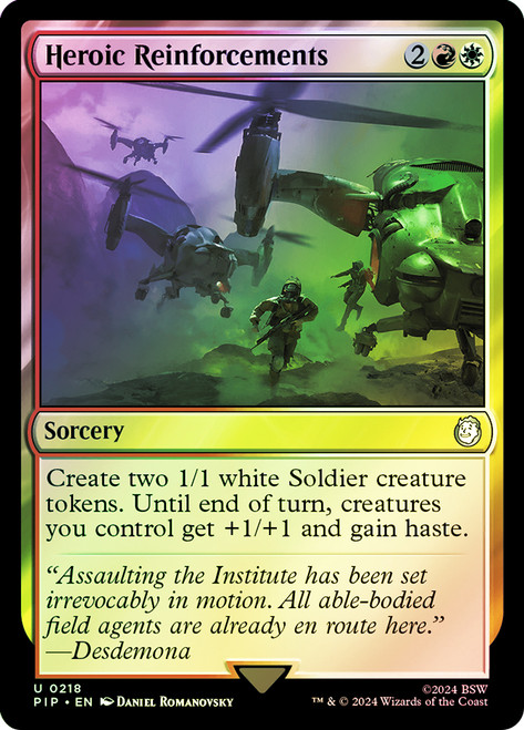 Heroic Reinforcements\nFallout Commander\nSingle\nMagic The Gathering