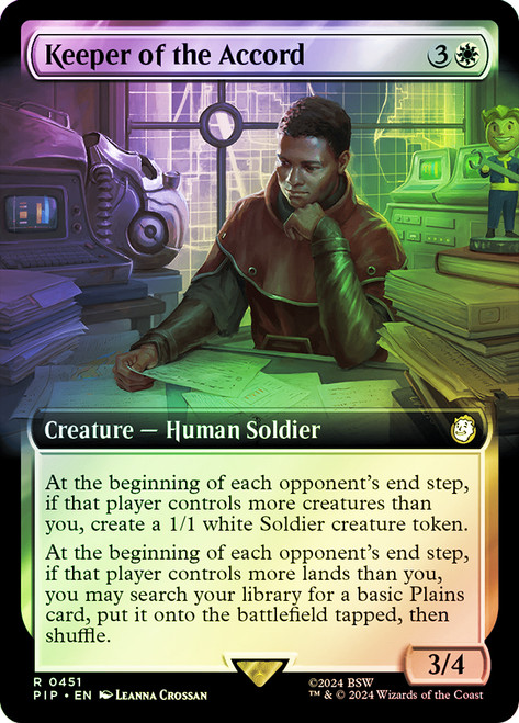 Keeper of the Accord (Extended Art)\nFallout Commander - Variants\nSingle\nMagic The Gathering