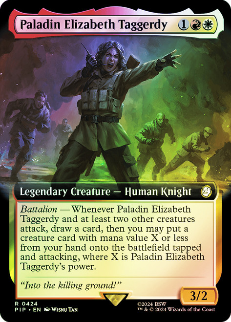 Paladin Elizabeth Taggerdy (Extended Art)\nFallout Commander - Variants\nSingle\nMagic The Gathering