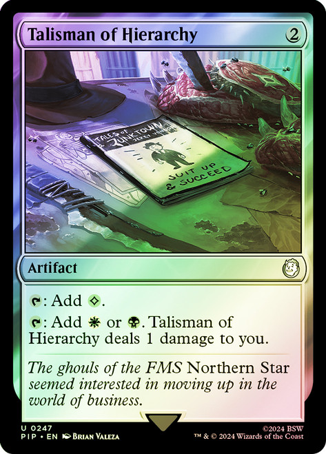 Talisman of Hierarchy\nFallout Commander\nSingle\nMagic The Gathering