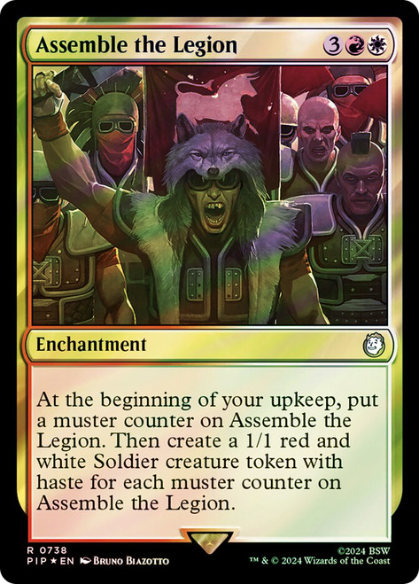 Assemble the Legion (Surge Foil)\nFallout Commander - Alternate Foil\nSingle\nMagic The Gathering