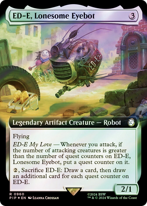 ED-E, Lonesome Eyebot (Extended Art) (Surge Foil)\nFallout Commander - Alternate Foil Variants\nSingle\nMagic The Gathering