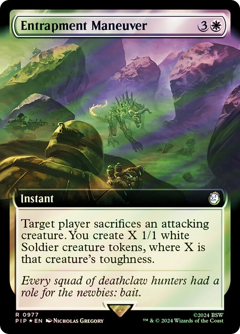 Entrapment Maneuver (Extended Art) (Surge Foil)\nFallout Commander - Alternate Foil Variants\nSingle\nMagic The Gathering