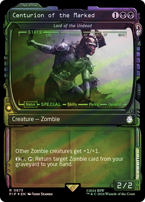 Lord of the Undead (Centurion of the Marked) (Showcase) (Surge Foil)\nFallout Commander - Alternate Foil Variants\nSingle\nMagic The Gathering