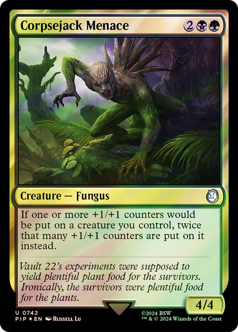 Corpsejack Menace (Surge Foil)\nFallout Commander - Alternate Foil\nSingle\nMagic The Gathering