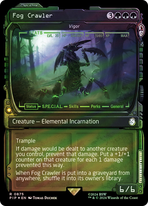 Vigor (Fog Crawler) (Showcase) (Surge Foil)\nFallout Commander - Alternate Foil Variants\nSingle\nMagic The Gathering