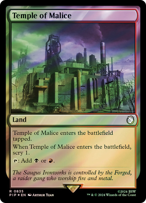 Temple of Malice (Surge Foil)\nFallout Commander - Alternate Foil\nSingle\nMagic The Gathering
